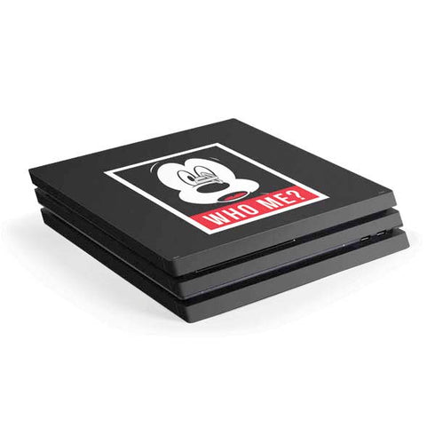 Disney Mickey Mouse Who Me PS4 Pro Console Skin