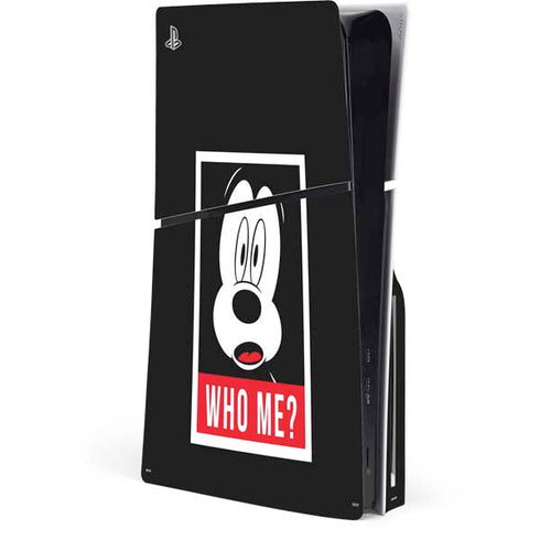 Disney Mickey Mouse Who Me PS5 Slim Disk Console Skin