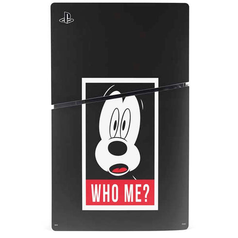 Disney Mickey Mouse Who Me PS5 Slim Digital Edition Bundle Skin