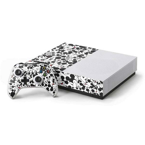 Disney Mickey Mouse Face Pattern Xbox One S All-Digital Edition Bundle Skin