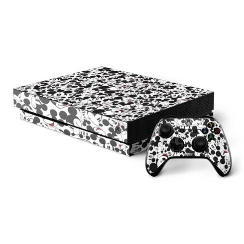 Disney Mickey Mouse Face Pattern Xbox One X Bundle Skin