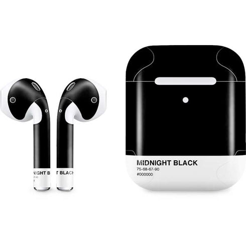 Midnight Black Apple AirPods 2 Skin
