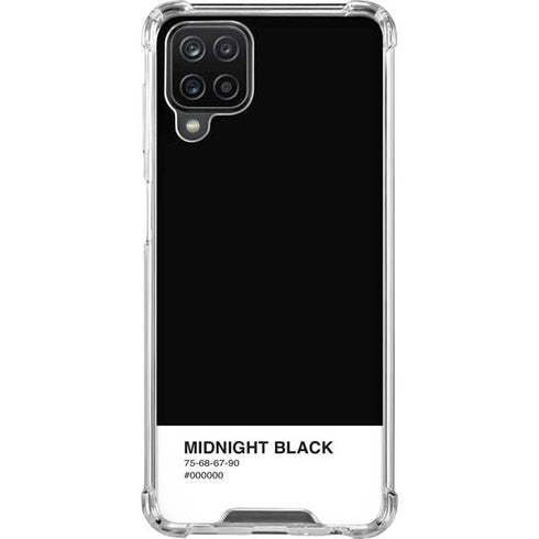 Midnight Black Galaxy A12 Clear Case
