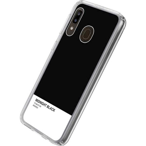 Midnight Black Galaxy A20 Clear Case