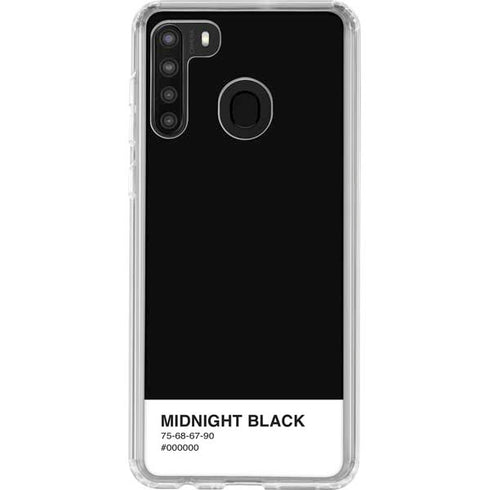 Midnight Black Galaxy A21 Clear Case