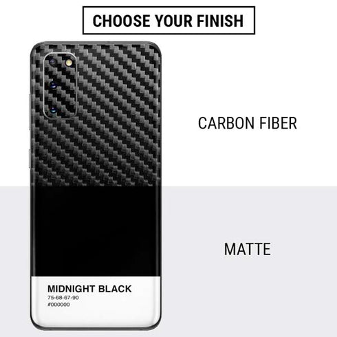 Midnight Black Galaxy S20 Skin