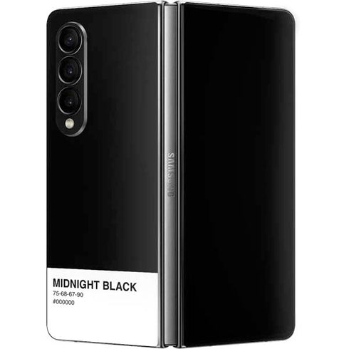 Midnight Black Galaxy Z Fold4 5G Skin