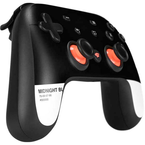 Midnight Black Google Stadia Controller Skin