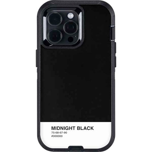 Midnight Black Otterbox Defender iPhone Skin