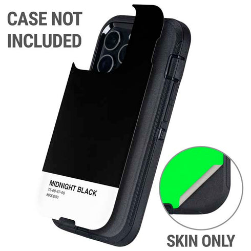 Midnight Black Otterbox Defender iPhone Skin