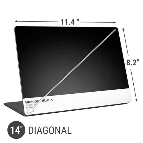 Midnight Black Universal Laptop 14in (11.4 x 8.2in) Skin
