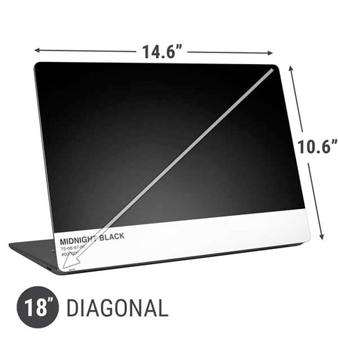 Midnight Black Universal Laptop 18in (14.6 x 10.6in) Skin