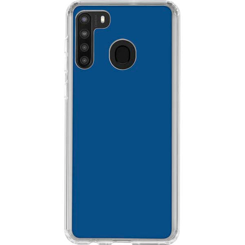 Midnight Blue Galaxy A21 Clear Case