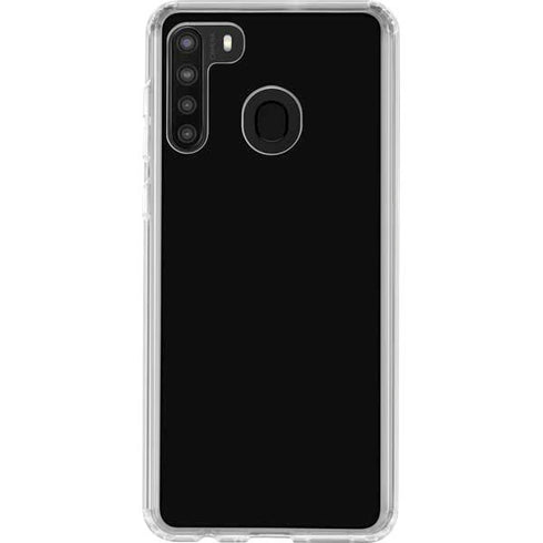 Midnight Solid Galaxy A21 Clear Case