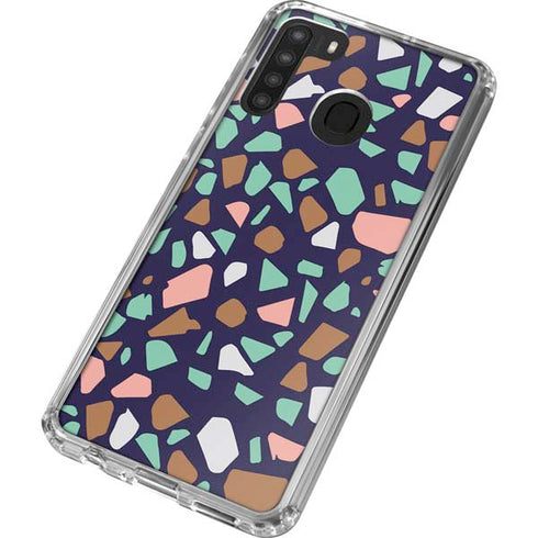 Midnight Terrazzo Galaxy A21 Clear Case