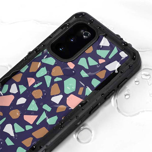 Midnight Terrazzo Galaxy S20 Waterproof Case