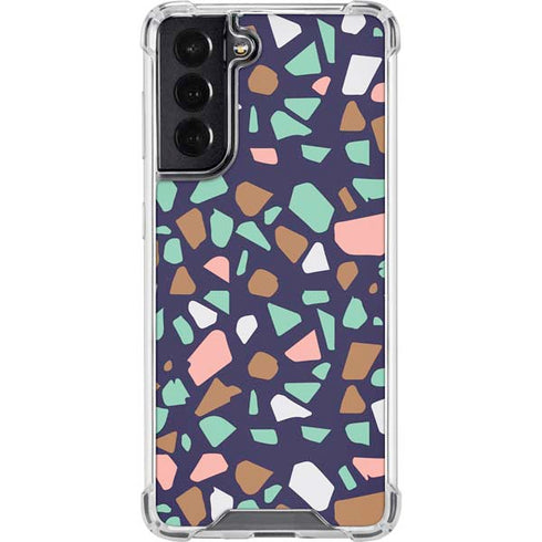 Midnight Terrazzo Galaxy S22 Clear Case