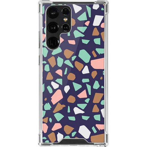Midnight Terrazzo Galaxy S22 Ultra Clear Case