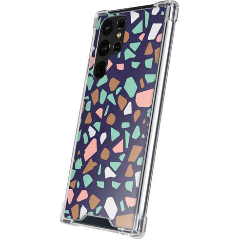 Midnight Terrazzo Galaxy S22 Ultra Clear Case