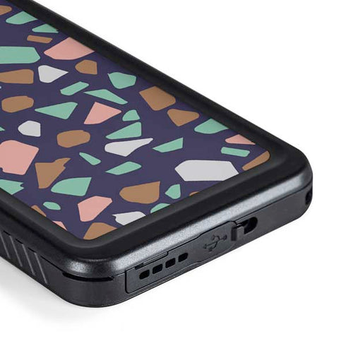 Midnight Terrazzo Galaxy S23 Waterproof Case