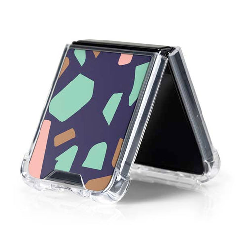 Midnight Terrazzo Galaxy Z Flip5 5G Clear Case