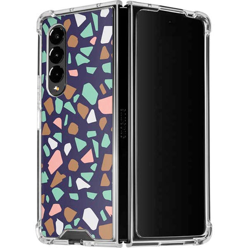 Midnight Terrazzo Galaxy Z Fold4 5G Clear Case