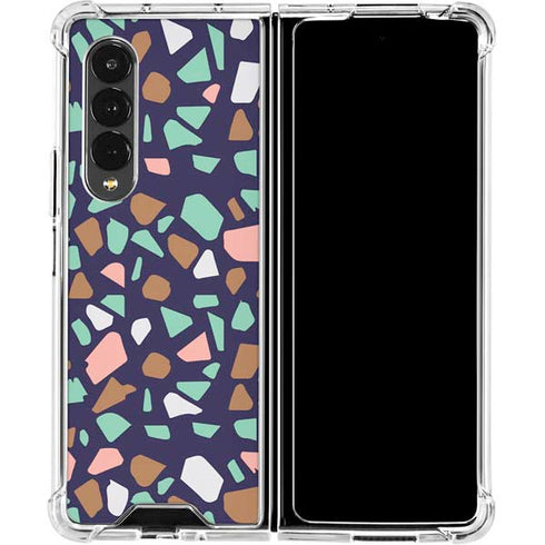 Midnight Terrazzo Galaxy Z Fold4 5G Clear Case