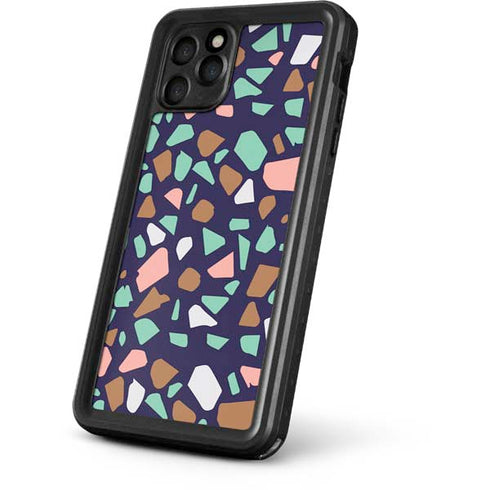 Midnight Terrazzo iPhone 11 Pro Max Waterproof Case