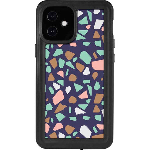Midnight Terrazzo iPhone 12 Mini Waterproof Case