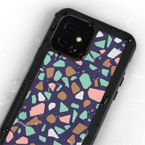 Midnight Terrazzo iPhone 12 Mini Waterproof Case