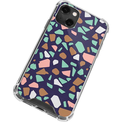 Midnight Terrazzo iPhone 14 Plus Clear Case