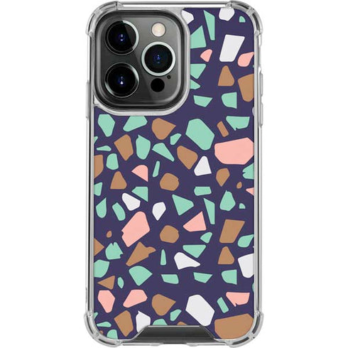 Midnight Terrazzo iPhone 15 Pro Clear Case