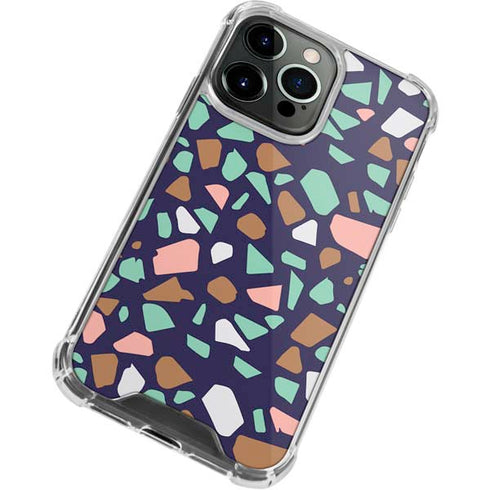Midnight Terrazzo iPhone 14 Pro Clear Case