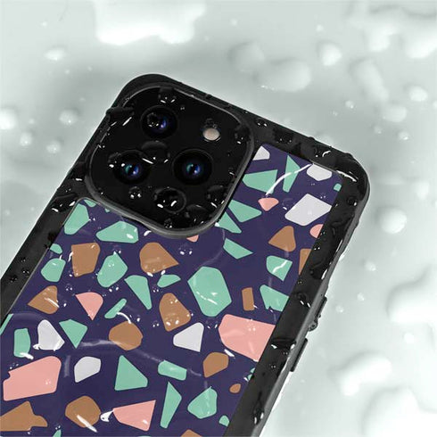 Midnight Terrazzo iPhone 14 Pro Max Waterproof Case