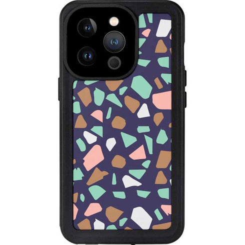 Midnight Terrazzo iPhone 14 Pro Waterproof Case