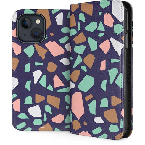 Midnight Terrazzo iPhone 15 Plus Folio Case