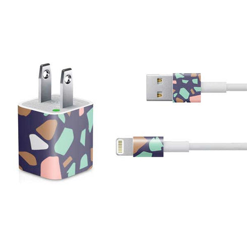 Midnight Terrazzo iPhone Charger (5W USB) Skin