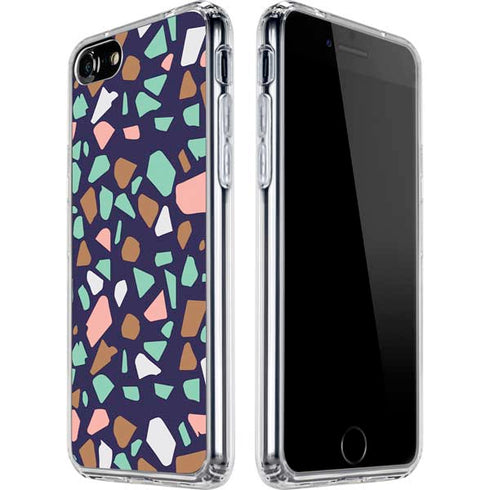 Midnight Terrazzo iPhone SE (2nd & 3rd Gen) Clear Case