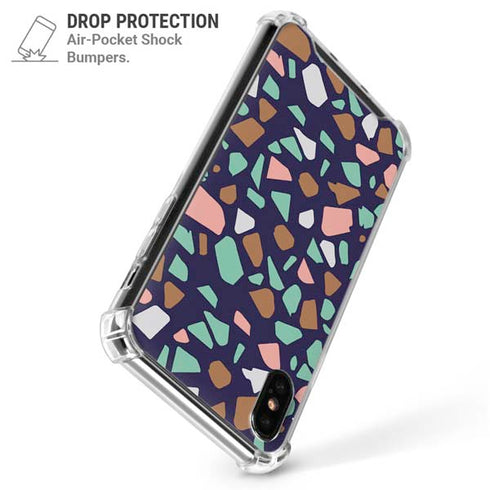 Midnight Terrazzo iPhone XS Max Clear Case