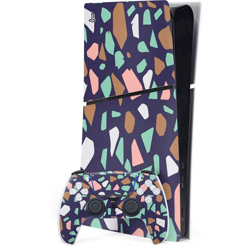 Midnight Terrazzo PS5 Slim Digital Edition Console Skin