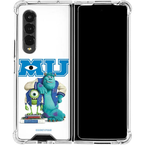 Disney Monsters University Mike and Sully Galaxy Z Fold4 5G Clear Case