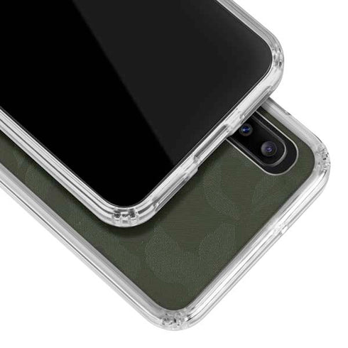 Military Green Shadow Camo Galaxy A20 Clear Case