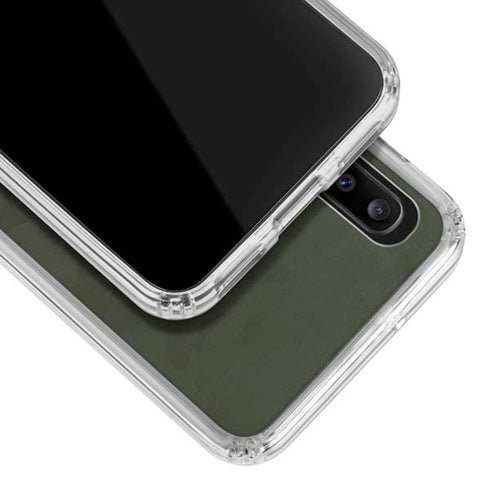 Military Green Shadow Camo Galaxy A30 Clear Case