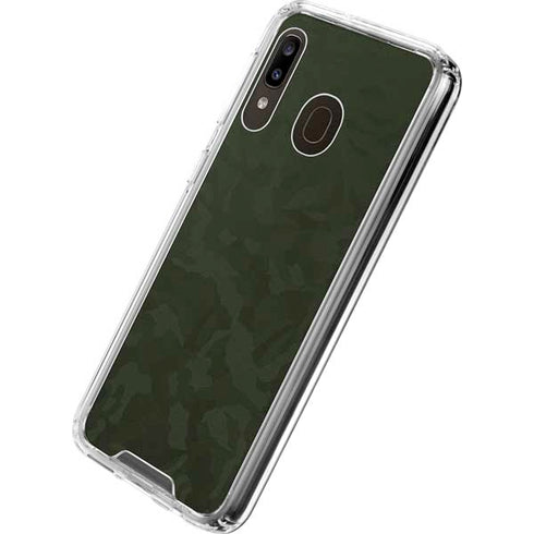 Military Green Shadow Camo Galaxy A30 Clear Case