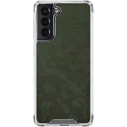 Military Green Shadow Camo Galaxy S22 Clear Case