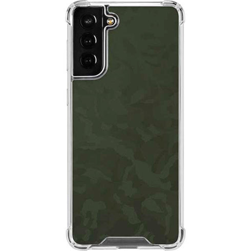 Military Green Shadow Camo Galaxy S22 Plus Clear Case