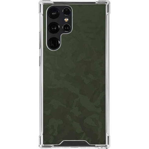 Military Green Shadow Camo Galaxy S22 Ultra Clear Case