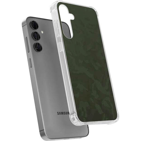 Military Green Shadow Camo Galaxy S24 Plus Clear Case