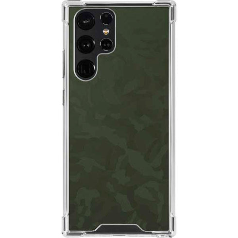 Military Green Shadow Camo Galaxy S24 Ultra Clear Case