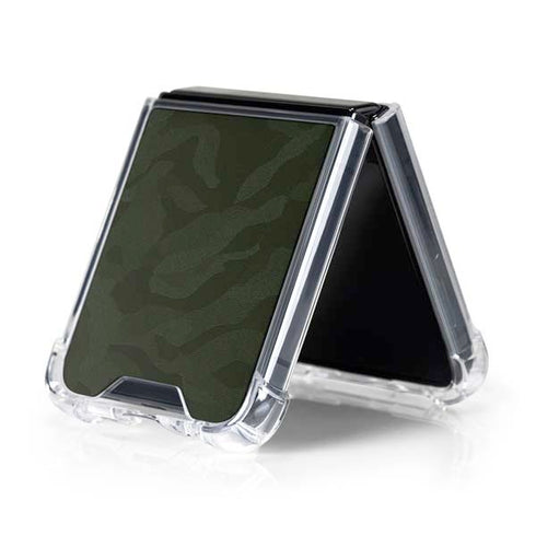 Military Green Shadow Camo Galaxy Z Flip5 5G Clear Case
